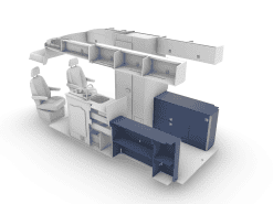 Alternative view of Under platform bed storage  ( K ) FORD TRANSIT MK8 L3 FWD