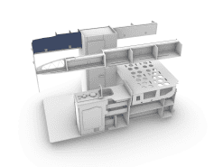 Alternative view of Locker F2 (Over Dining Area) - 1171mm | FORD Transit L3 H3