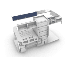Alternative view of Locker F3 (Over Bed + Kitchen) - 1810mm | FORD Transit L3 H3