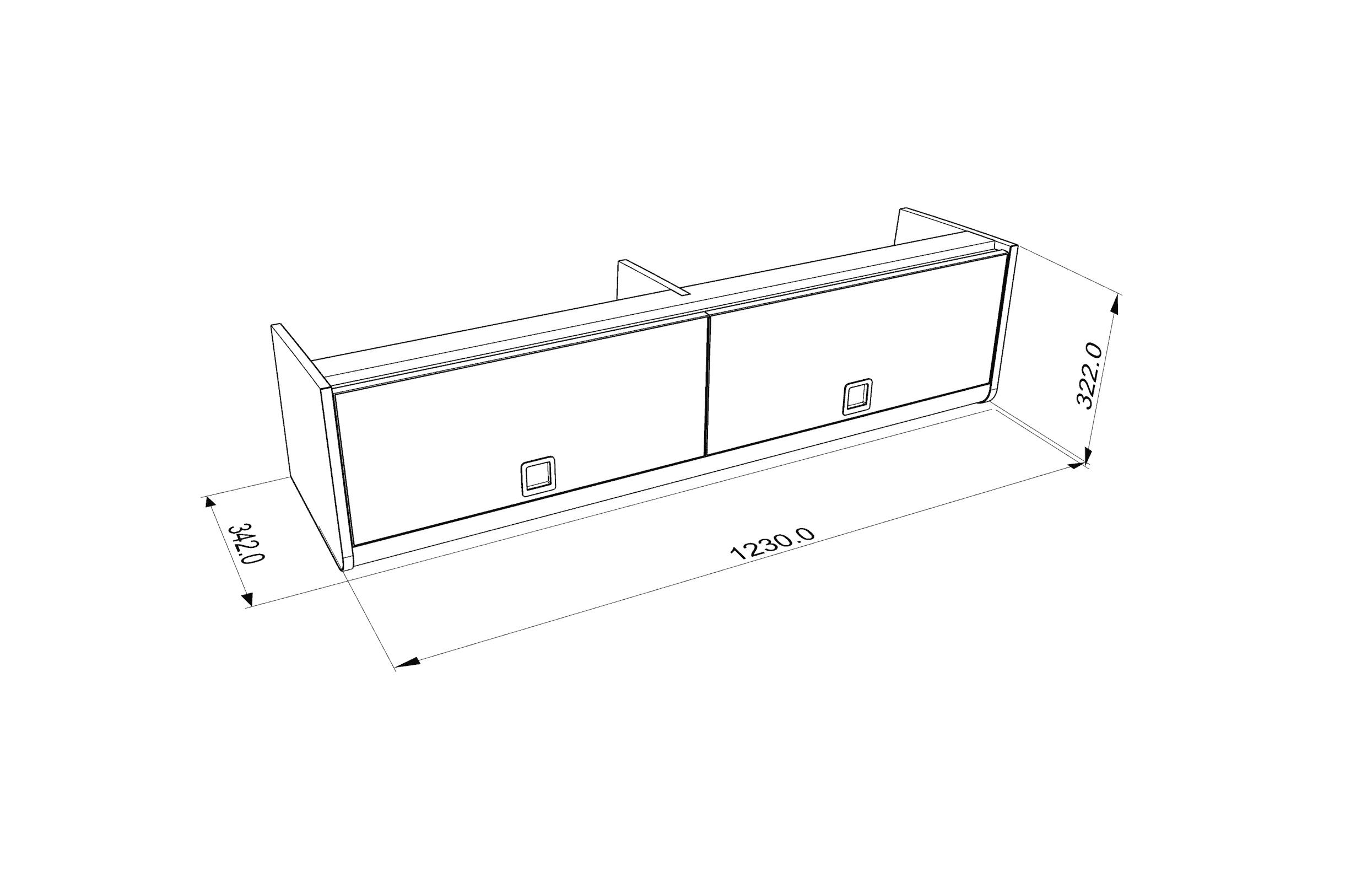 Locker F4 (Over Bed Drivers Side) - 1230mm | FORD Transit L3 H3 - Image 6