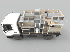 Overland truck box - Example layout