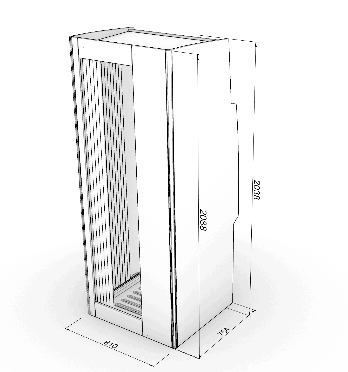 Shower Toilet Cubicle D - Ford L3 H3 Mk8 ( ** COLLECTION ONLY. Too tall to send on a single pallet 2088mm height ** ) - Image 2