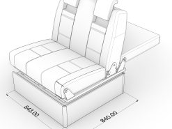 Alternative view of Seat box cover RIB 86cm seat bed