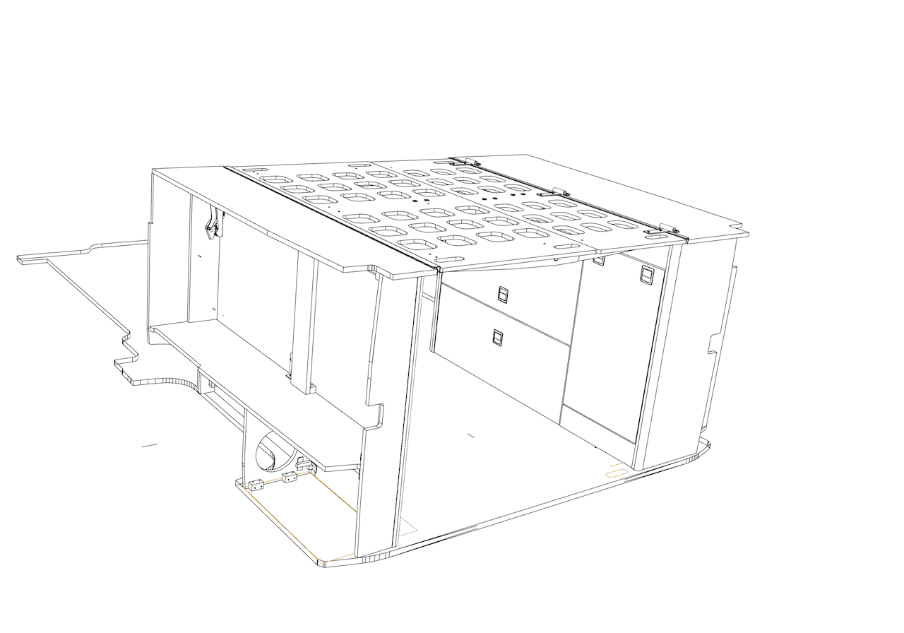 EVO MultiSpace Bed - VW Crafter 2017 to present MWB van - Image 12