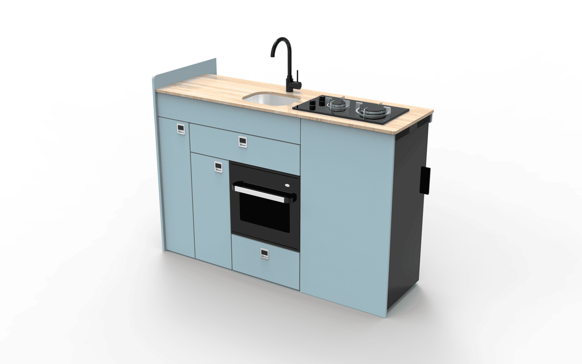 EVO V8 1500mm + OVEN – LARGE VANS Side door kitchen pod