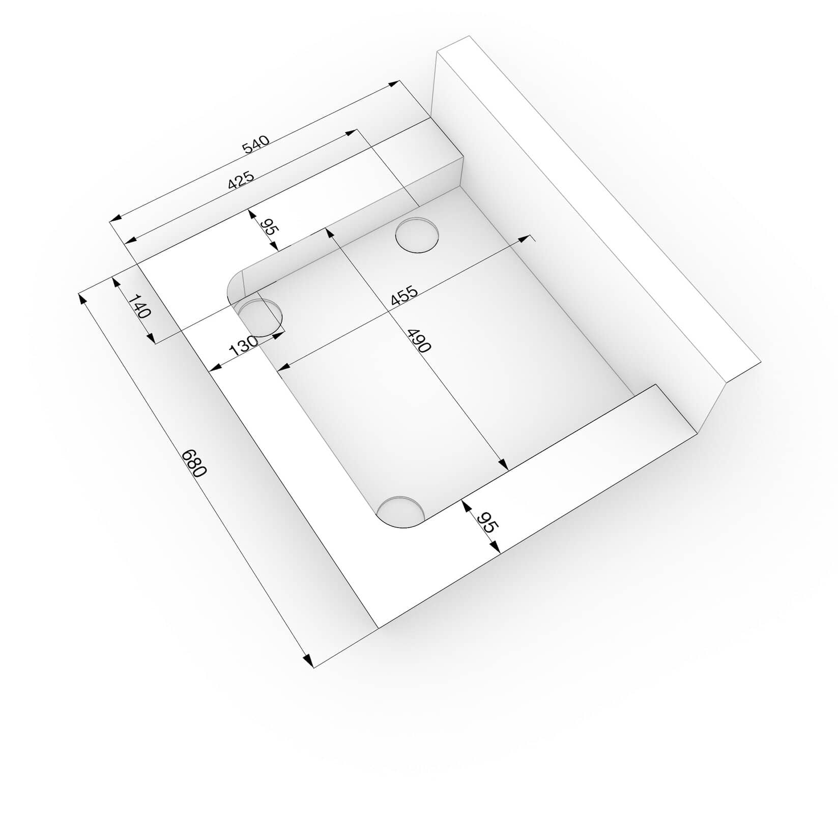 Shower Tray G ( Fits our shower D or C ) - Image 4