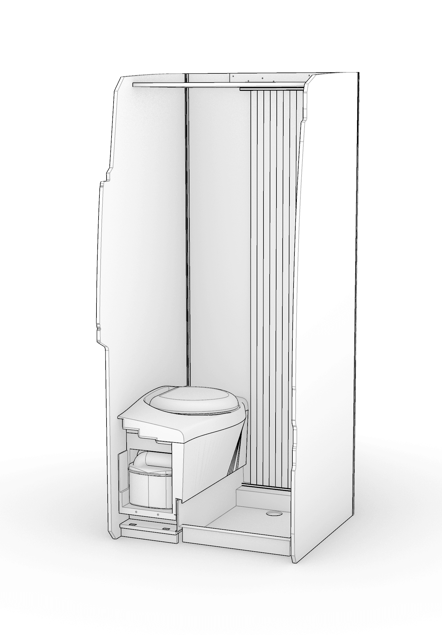 Shower Toilet Cubicle C - Citroen Relay / Peugeot Boxer / Fiat Ducato MK3 L3H2 - Image 4