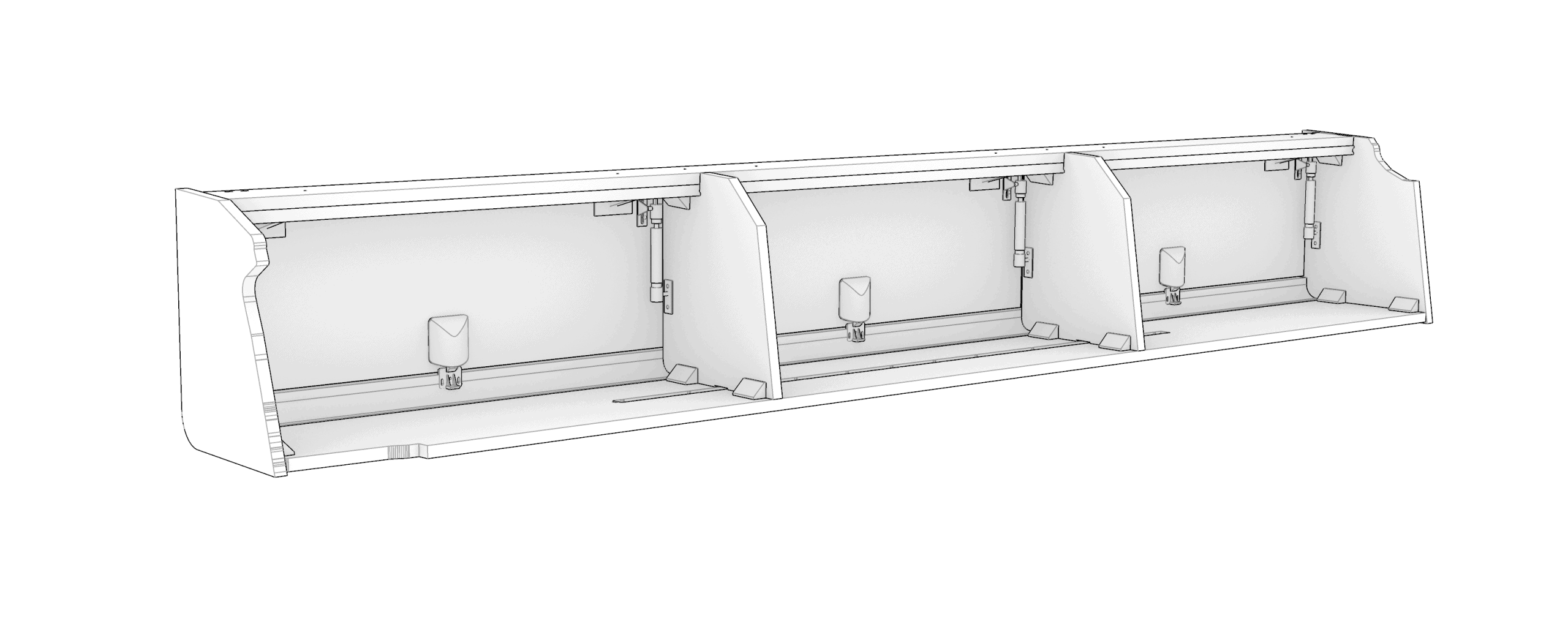 Locker C1 (Passenger Side Over Bed + Kitchen) - Citroen Relay / Peugeot Boxer / Fiat Ducato MK3 L3H2 - Image 4