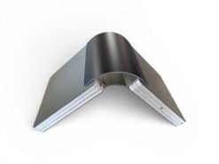 Alternative view of 40mm Radius Aluminium Corner - BLACK CHARCOAL Satin Finish ( various lengths and quantities available )
