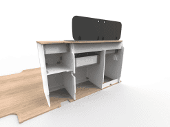 Alternative view of U SHAPE KITCHEN POD V4 - VW T7 FORD - LWB