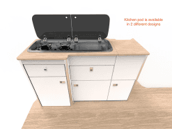 U SHAPE KITCHEN POD V4 - VW T7 FORD - LWB