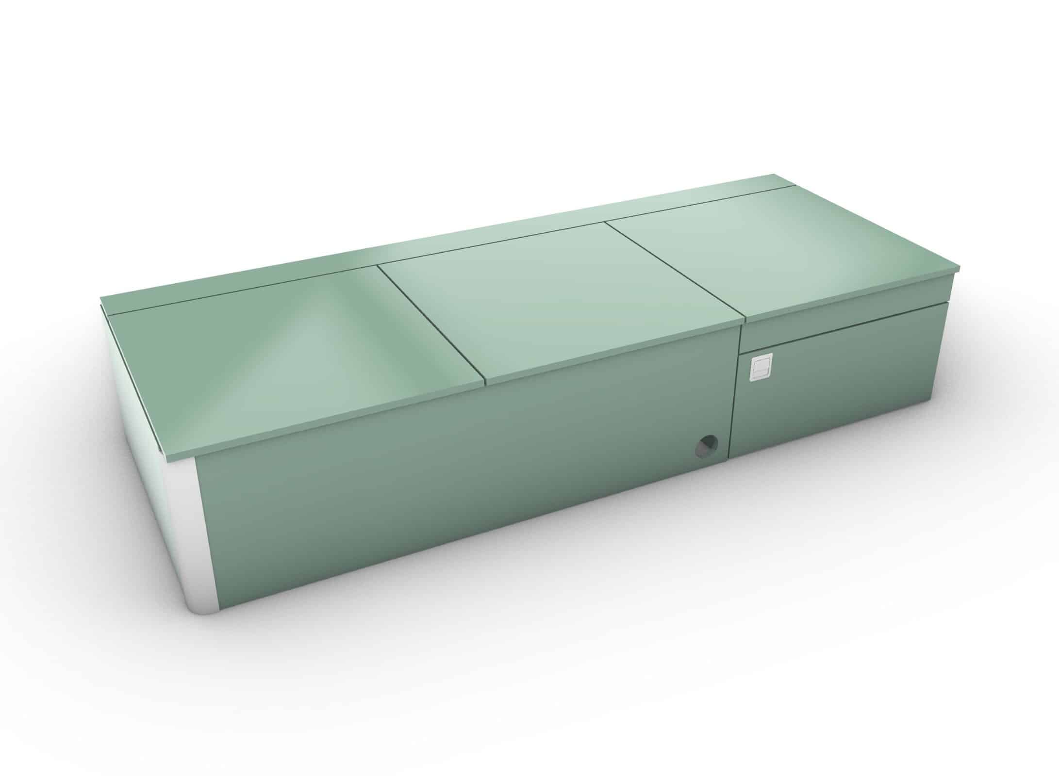 Bench seat Truma combi - 1766 x 690 x 360(h) mm