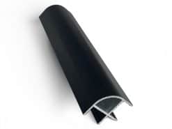 17 mm Radius Aluminium Corner - BLACK CHARCOAL Satin Finish ( various lengths and quantities available )