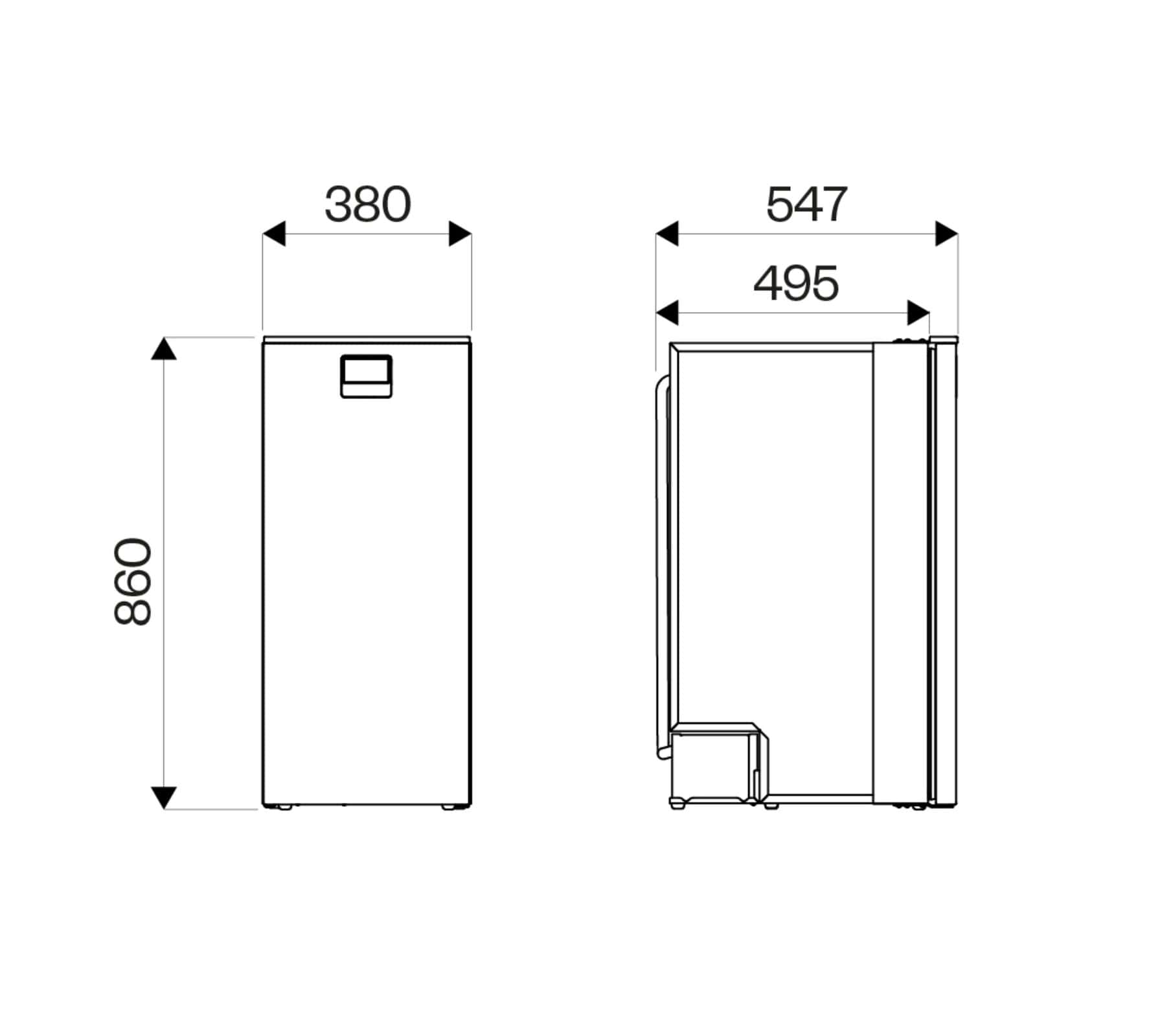 Indel B ELITE EL86 Fridge ( Brushed Metal Door ) - Image 5