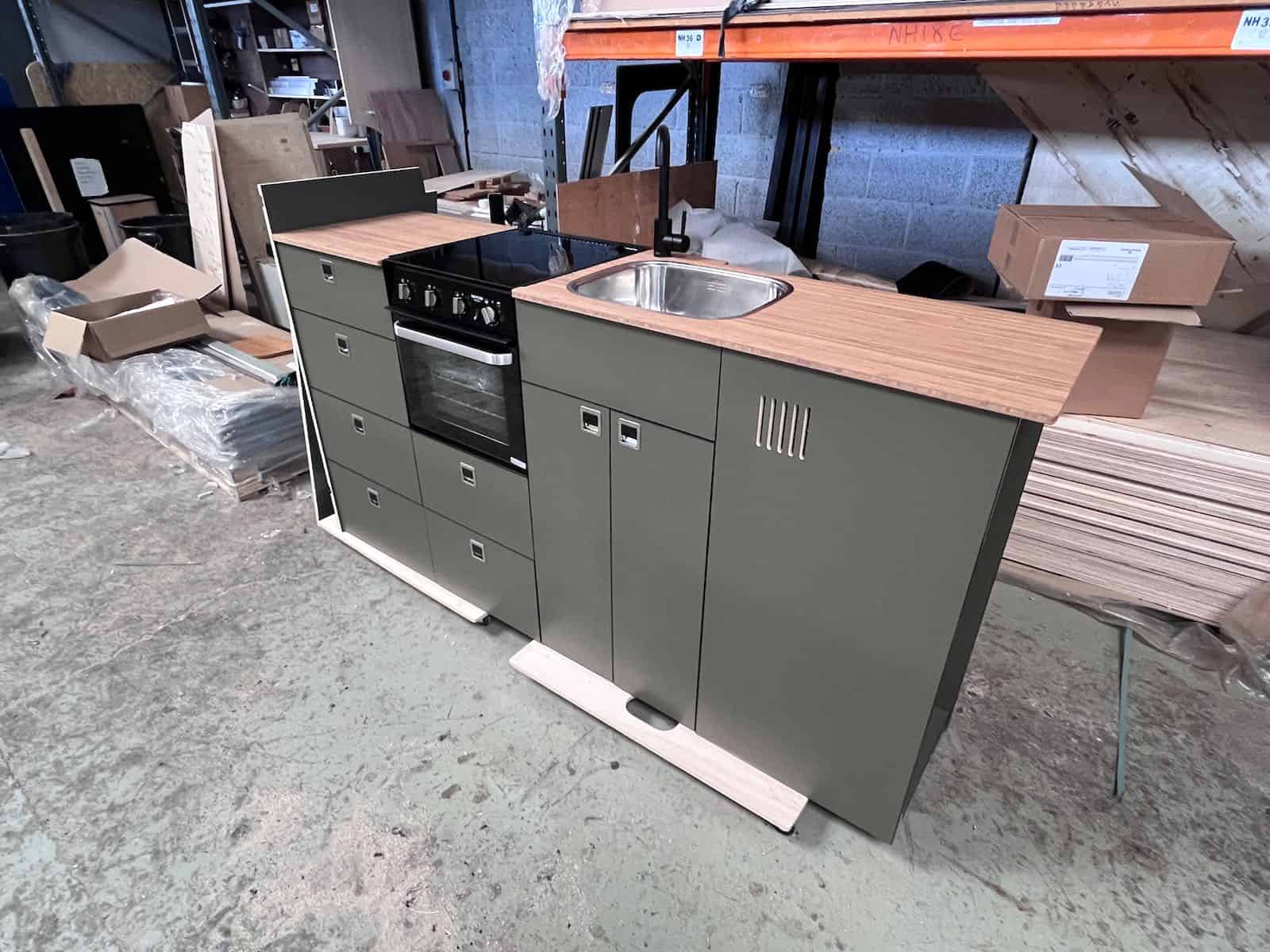 EVO V12 XL + Triplex oven – LARGE VANS Side door kitchen pod Extended - Image 17