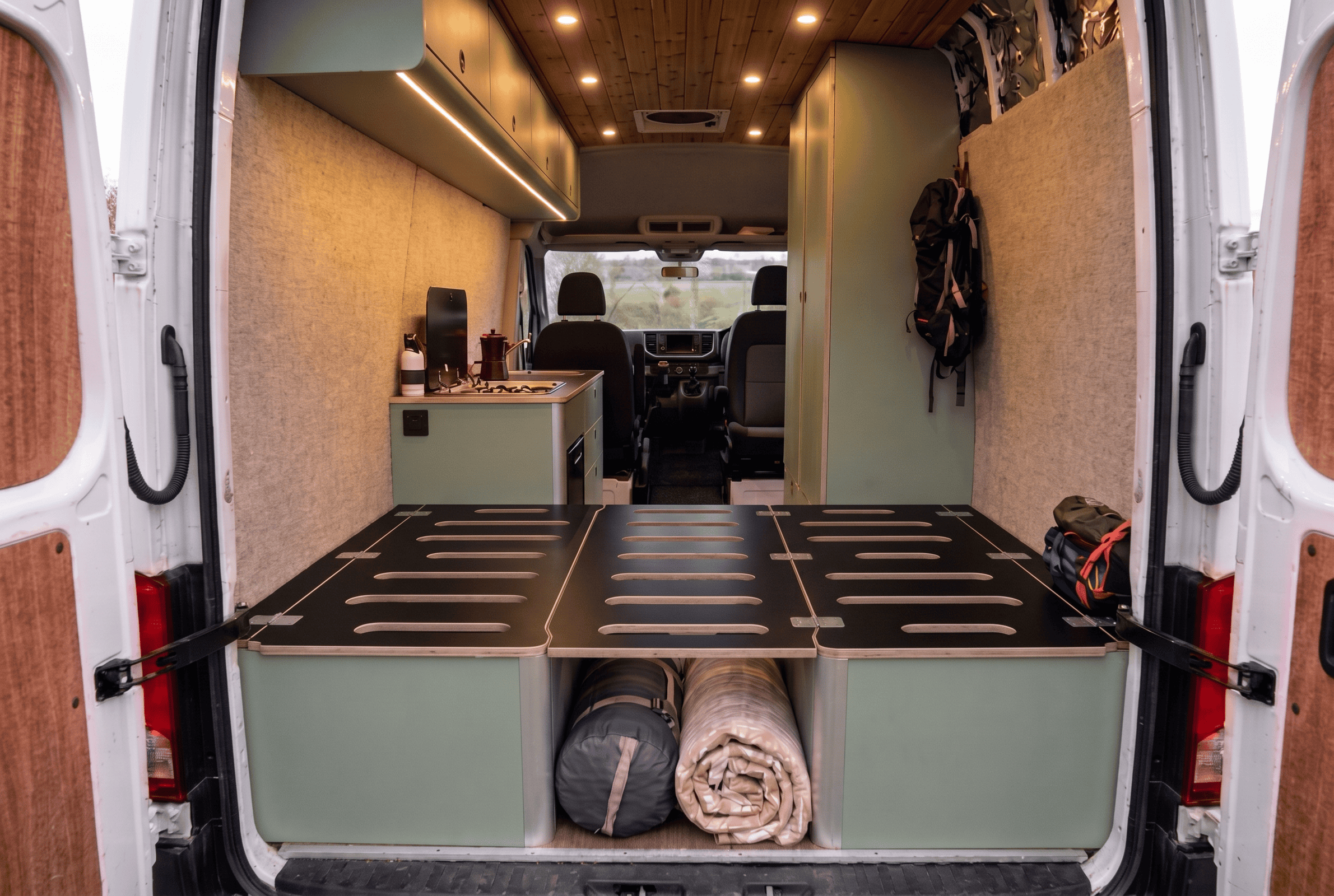 Sprinter And Crafter Folding Bench Bed System - Image 2